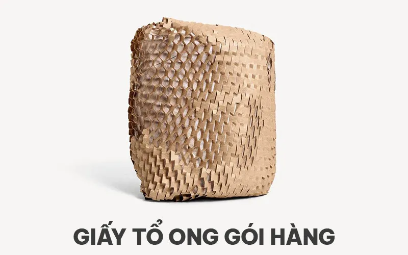 Giấy tổ ong gói hàng thay thế mút xốp chống sốc cho hàng hóa