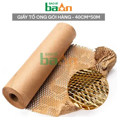 Cuộn giấy tổ ong gói hàng 40cmx50m