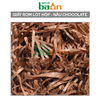 Giấy rơm lót hộp quà màu Nâu Chocolate