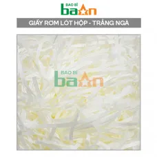 Giấy rơm lót hộp quà màu Trắng Ngà