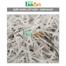 Giấy rơm lót hộp quà màu Xám Nhạt