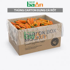 Thùng carton đựng cà rốt