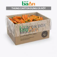 Thùng carton đựng cà rốt