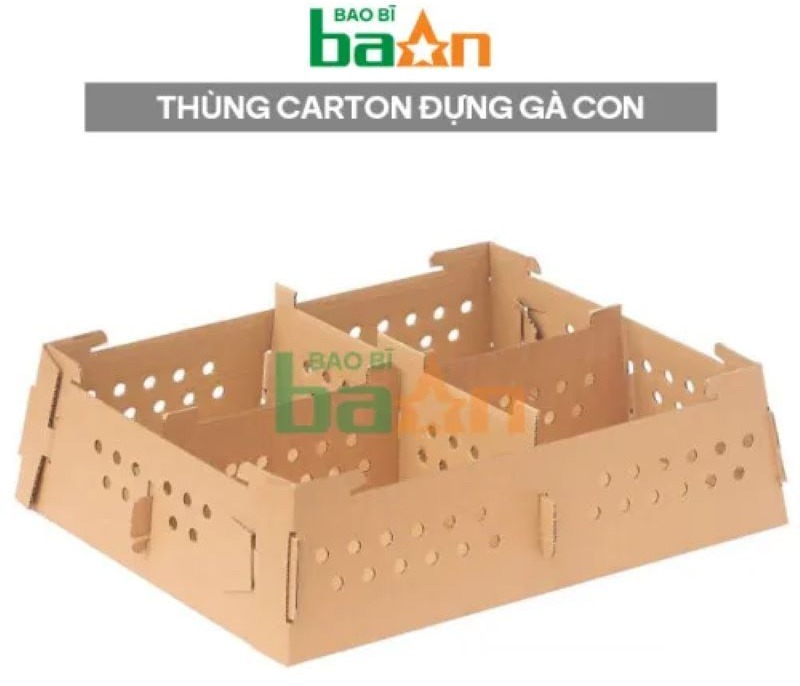 Tại Bao Bì Ba An cung cấp thùng carton đựng gà theo yêu cầu đảm bảo chất lượng