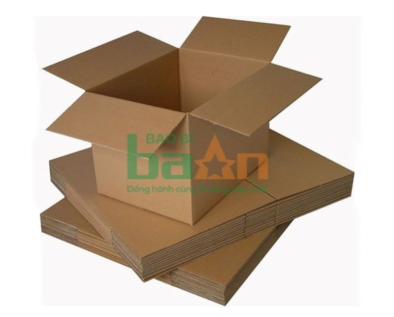 Thùng carton 5 lớp thích hợp để đựng đồ dùng có trọng lượng vừa phải